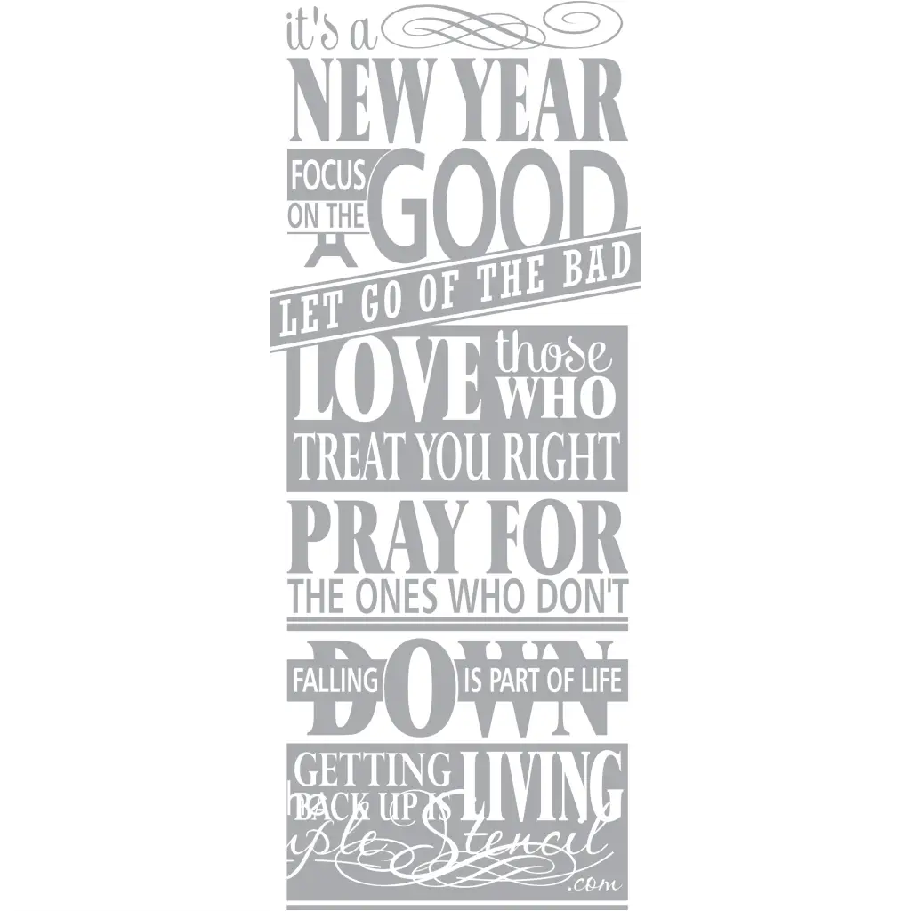 Its A New Year Inspirational Wall Art