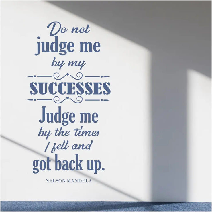 Do Not Judge Me By My Successes