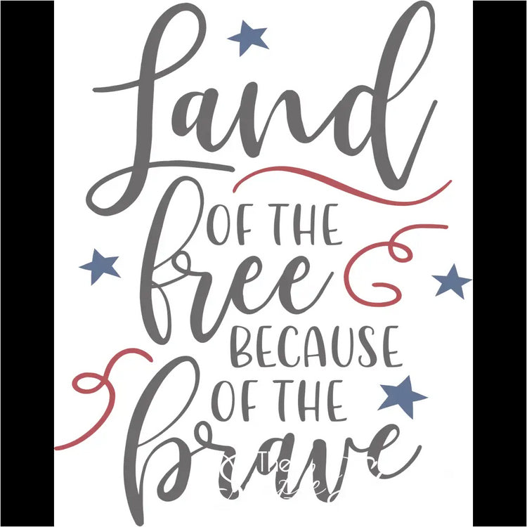 Land Of The Free Because Brave | Vinyl Wall Decal