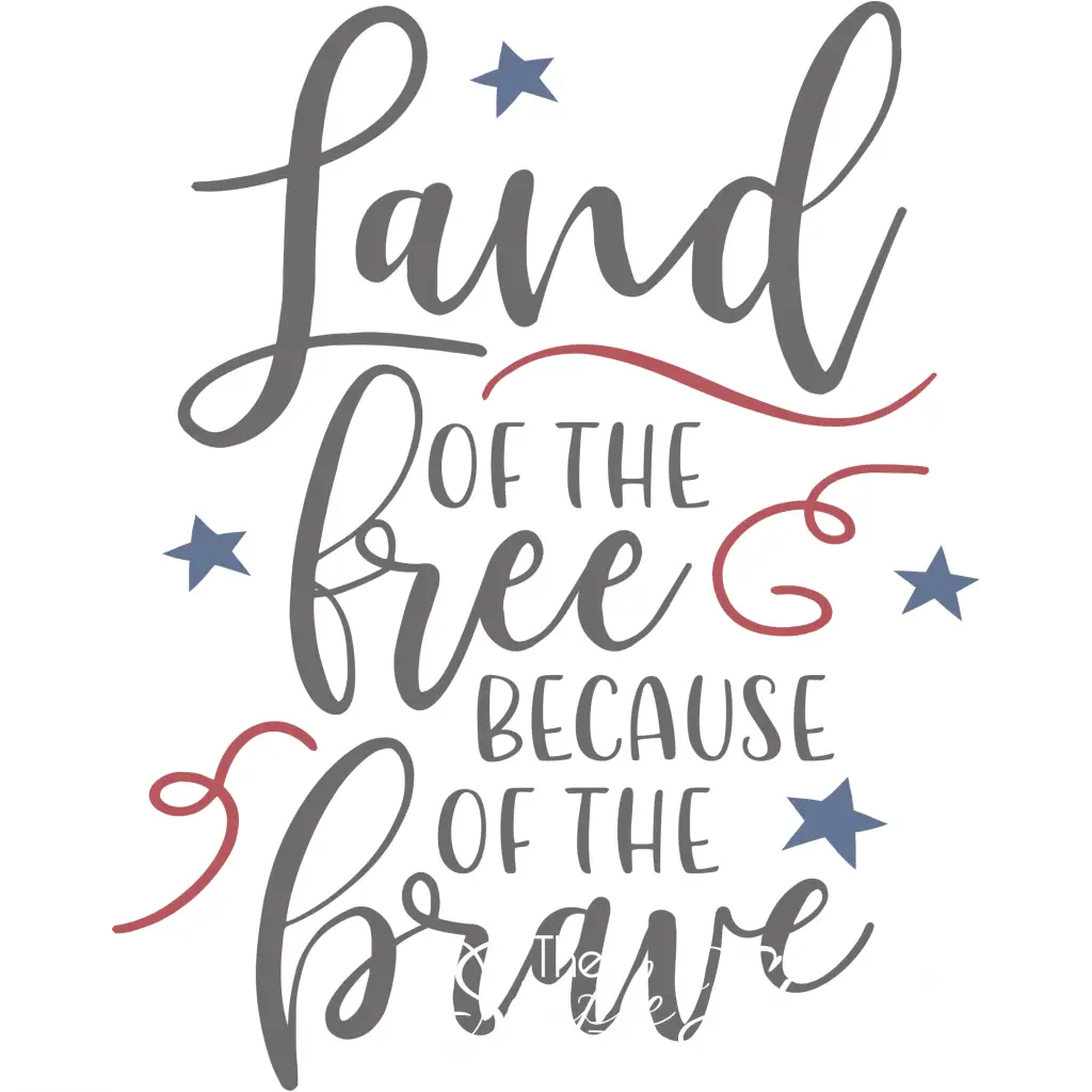 Land Of The Free Because Brave | Vinyl Wall Decal