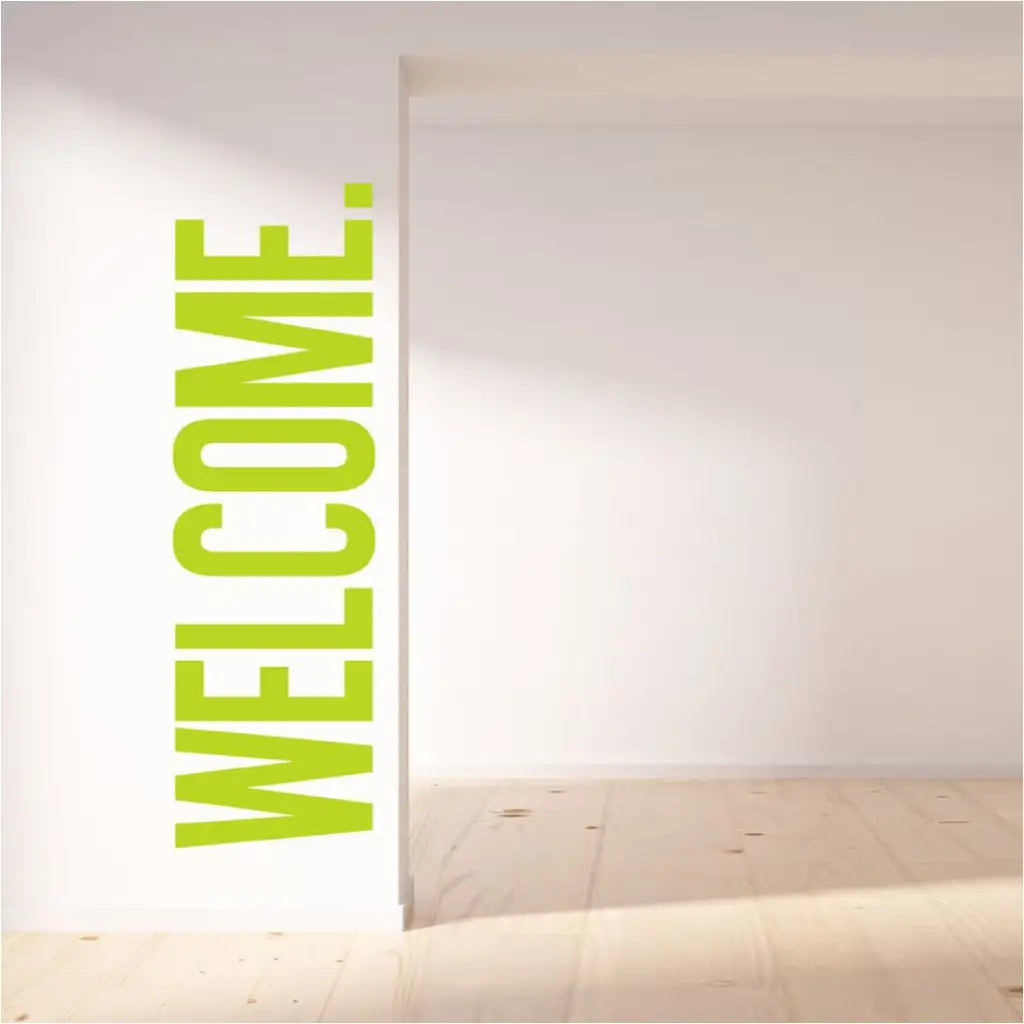 Large Vertical Welcome Decal | Wall Door & Window Stickers