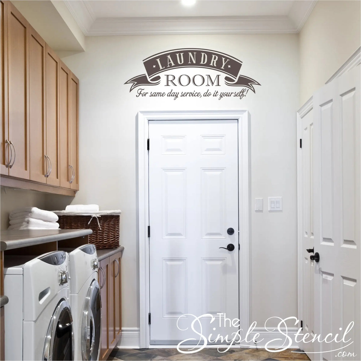 Laundry Wall Decal Laundry Co. Sign Large Laundry Room Decor