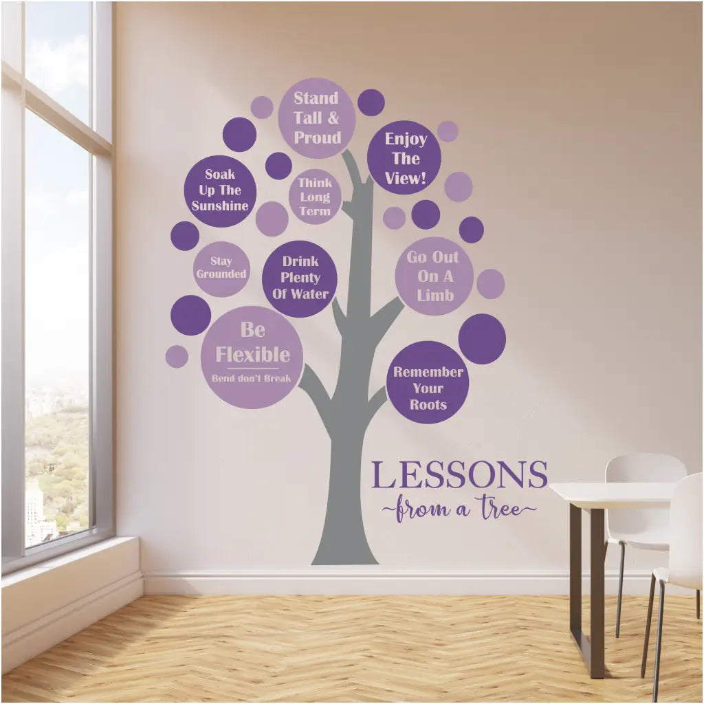 Lessons From A Tree Large Wall Decal | Inspirational School Decor