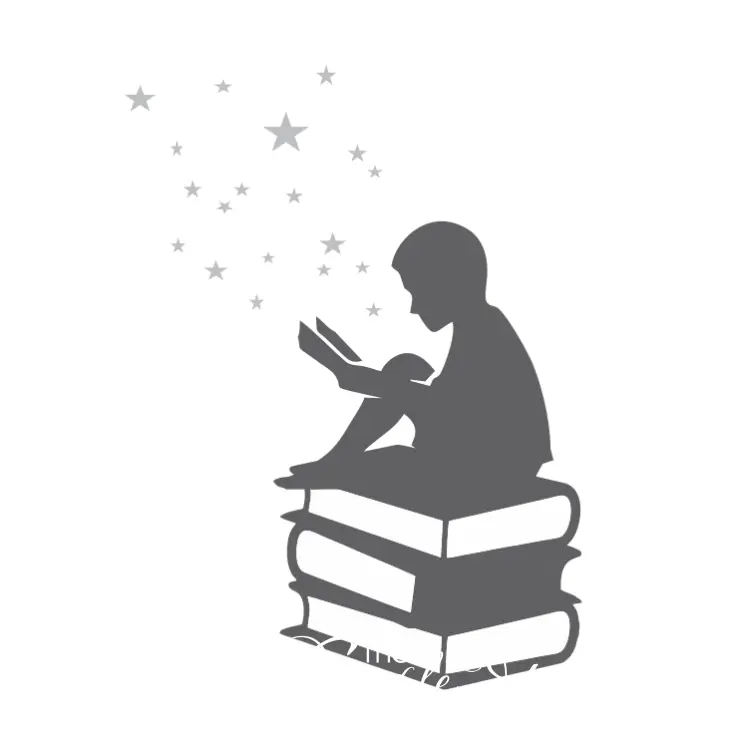 Library Wall Display | Imagination Boy Reading Decal Decor