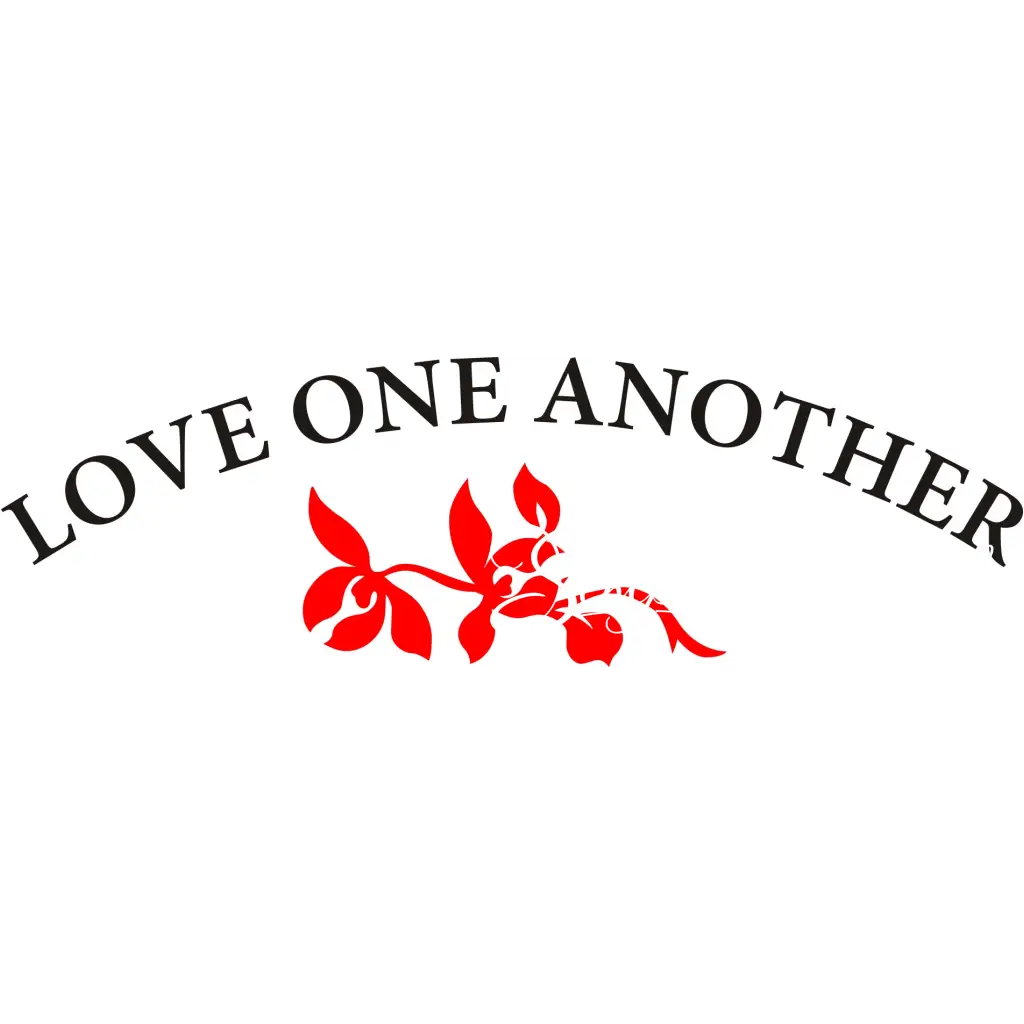 Love One Another With Flourish | Large Romantic Wall Quotes