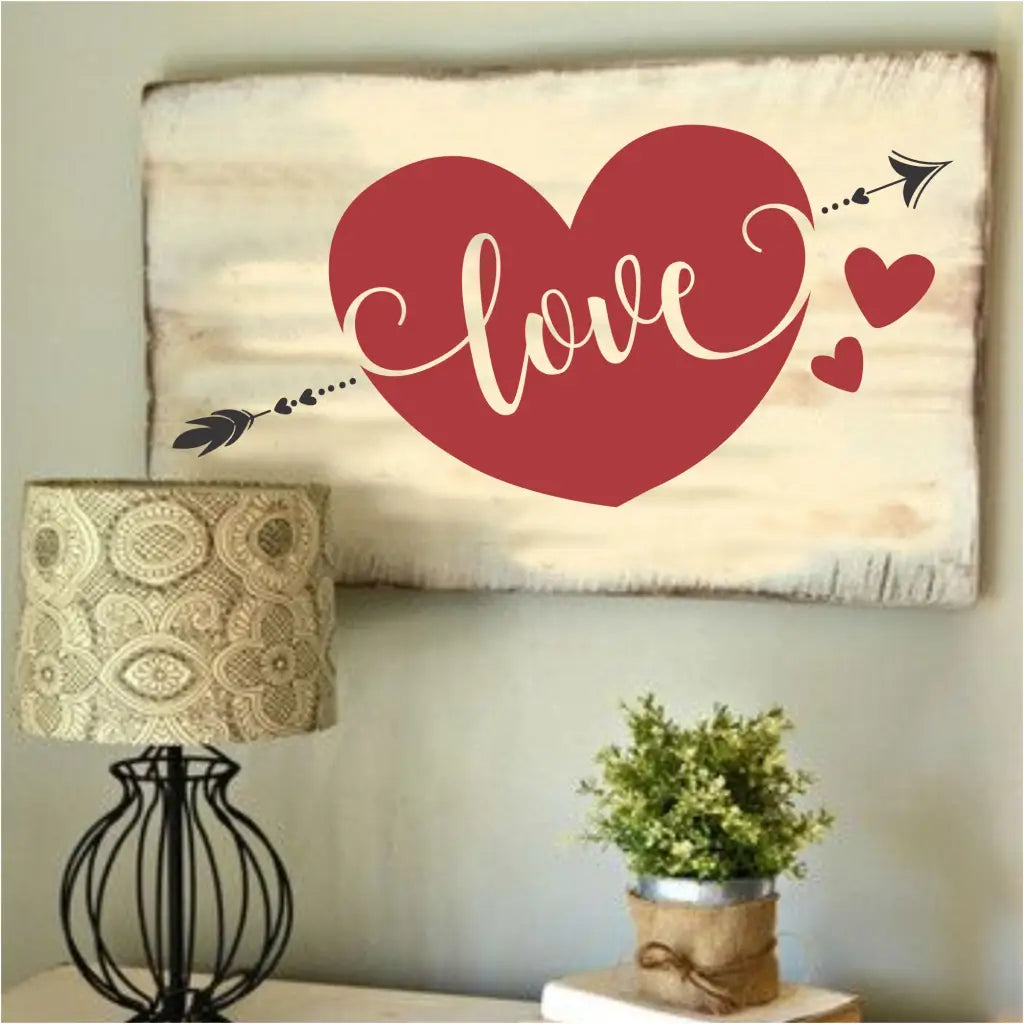 Love Heart & Arrow Decal