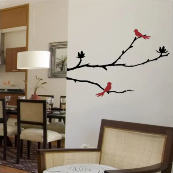 Magnolia Branches With Twin Birds
