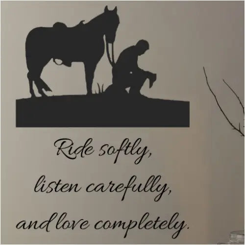 A Man & His Horse | Silhouette Decal Stencil