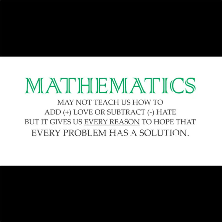 Mathematics Solving Problems Quote | Inspirational Sign For School Math Classroom