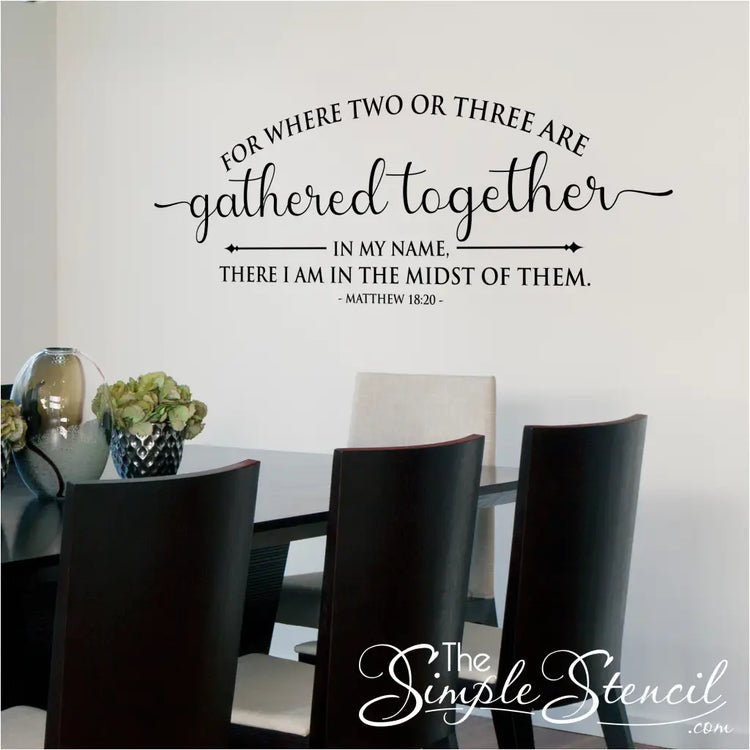 Religious wall decor Matthew 18:20