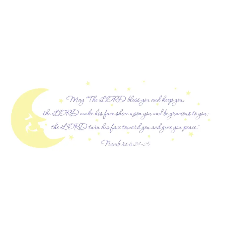 May The Lord Bless You Numbers 6:24 With Moon And Stars