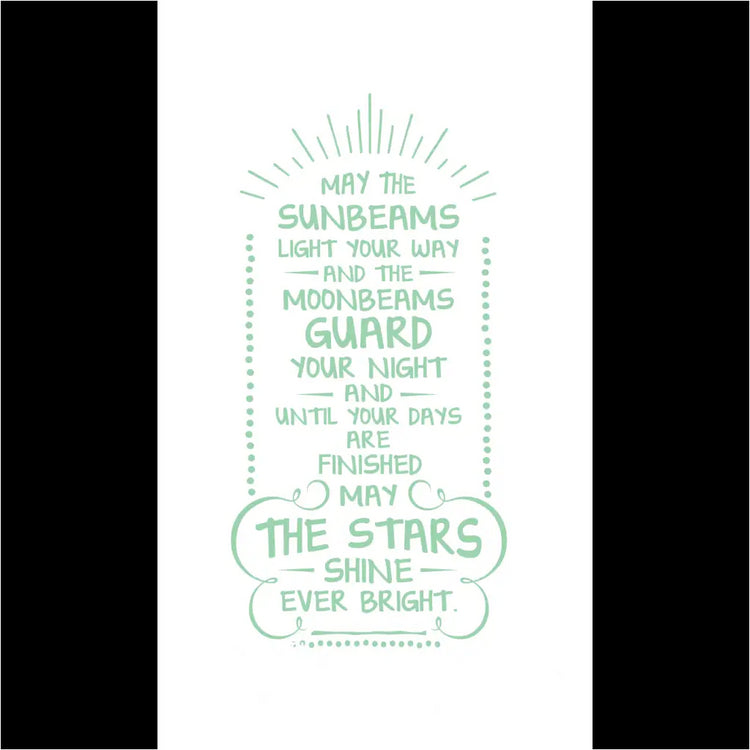 May The Sunbeams Light Your Way | Irish Blessing Wall Quote Decal