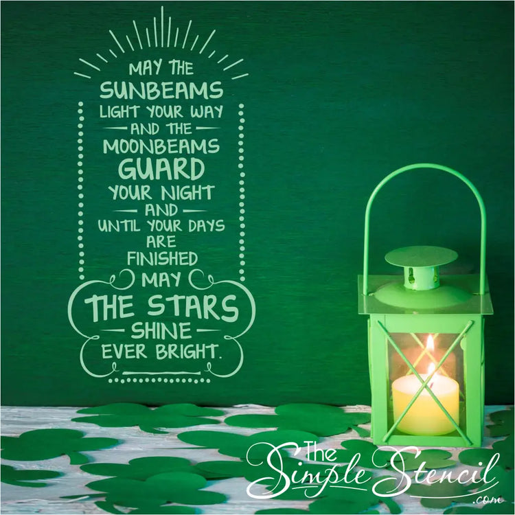 May The Sunbeams Light Your Way | Irish Blessing Wall Quote Decal