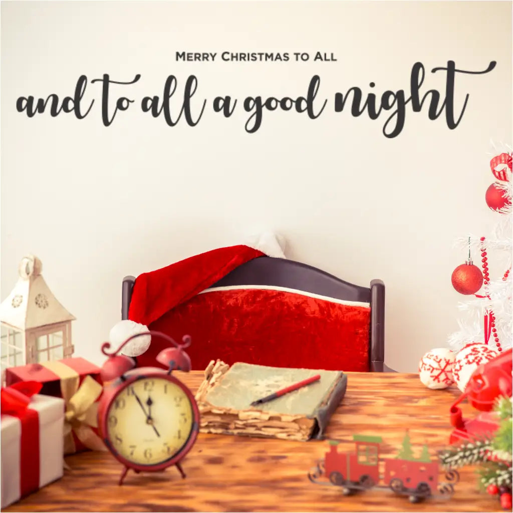 Merry Christmas To All And A Good Night | Decal Simple Stencil