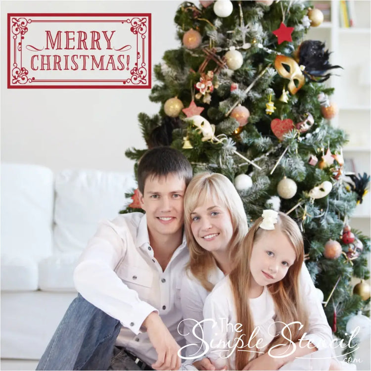 Merry Christmas Box | Vinyl Wall & Window Decal