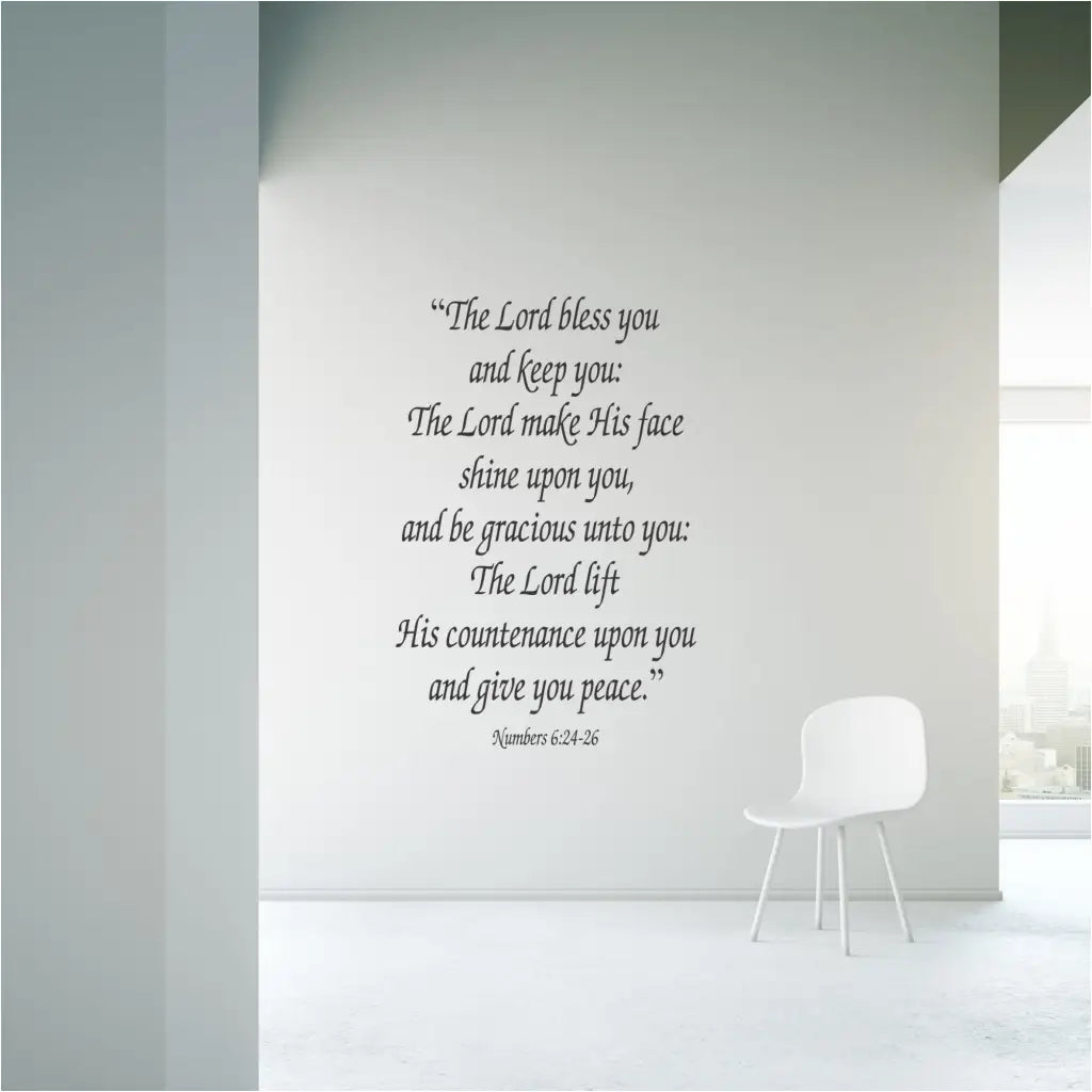 Numbers 6:24-26 May The Lord Bless You And Keep Bible Verse Wall Art