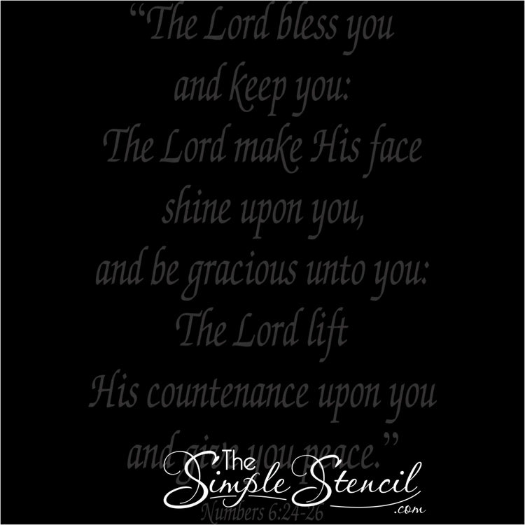 Numbers 6:24-26 May The Lord Bless You And Keep Bible Verse Wall Art