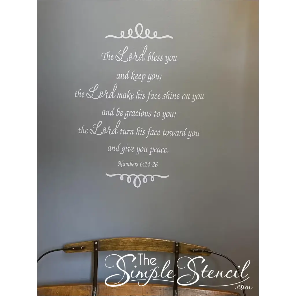 Numbers 6:24-26 NIV - May the Lord Bless You And Keep You Wall Decal