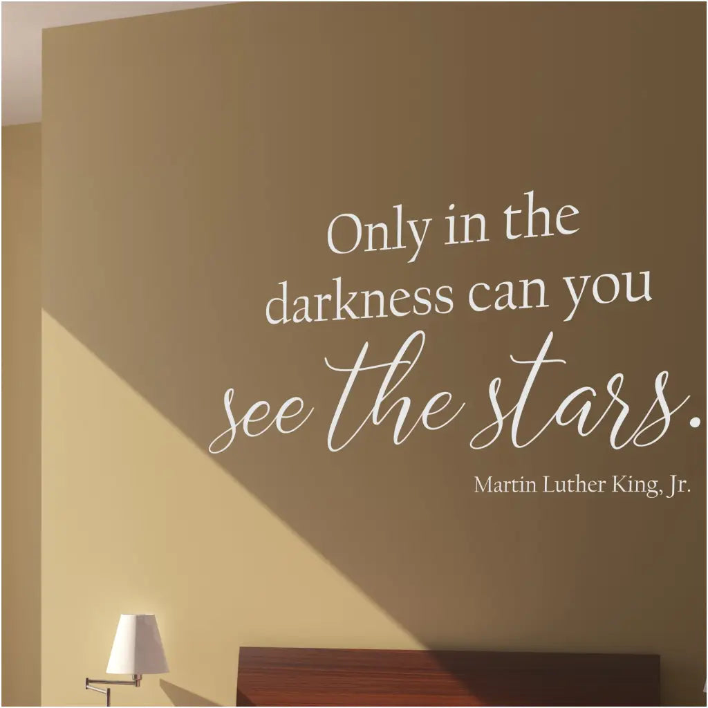 Only In Darkness Can You See The Stars | Martin Luther King Wall Quote