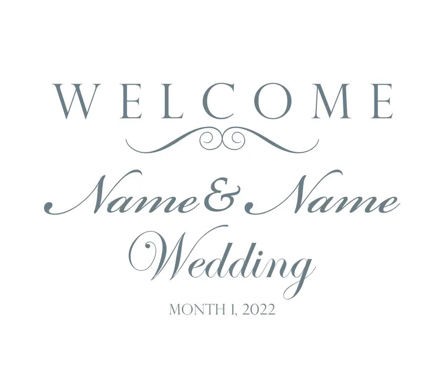 Welcome To Our Wedding Sign 8x10 Inch - Elegant Minimalist Decoration On Thick Linen Cardstock, Unframed