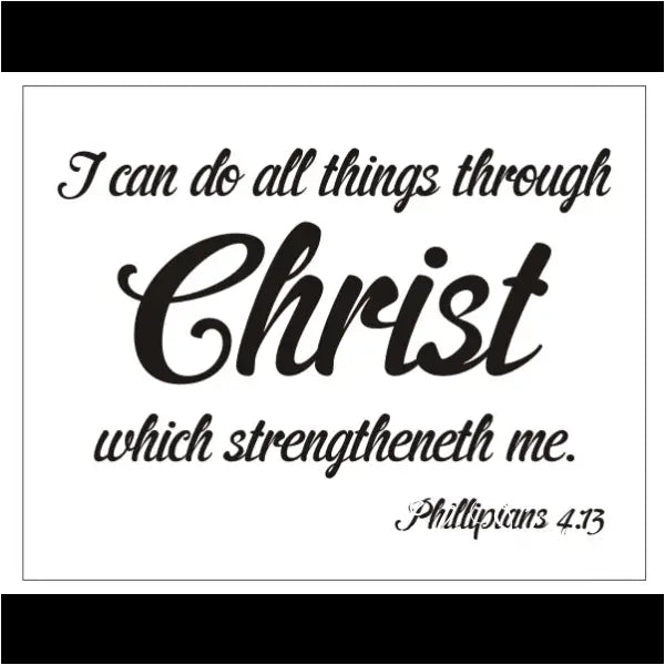 Phillipians 4:13 Kjv | Bible Verse Wall Decal
