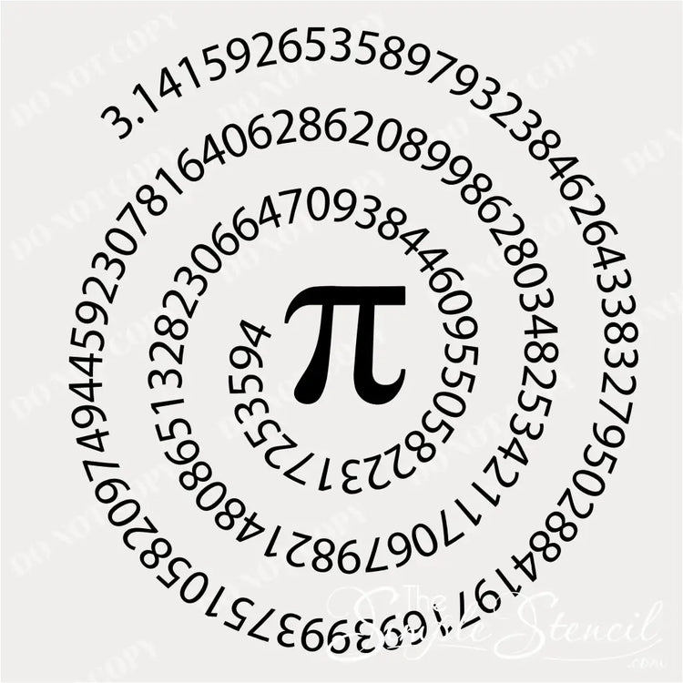 Celebrate the beauty of mathematics with this Pi symbol wall decal.