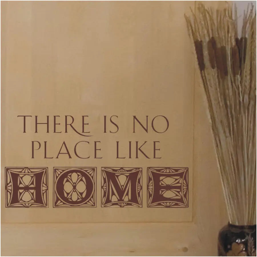 There is no place like home. A beautiful rustic farm-house style wall decal that will look painted on walls yet it's removable. TheSimpleStencil.com