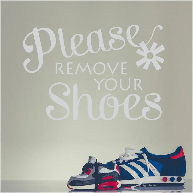 Please Remove Shoes | Foyer Wall Decal