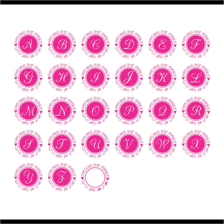 Precious Little Miracle Baby Wall Monogram