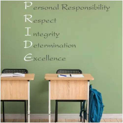 Pride 2 - School Motto Wall Decal