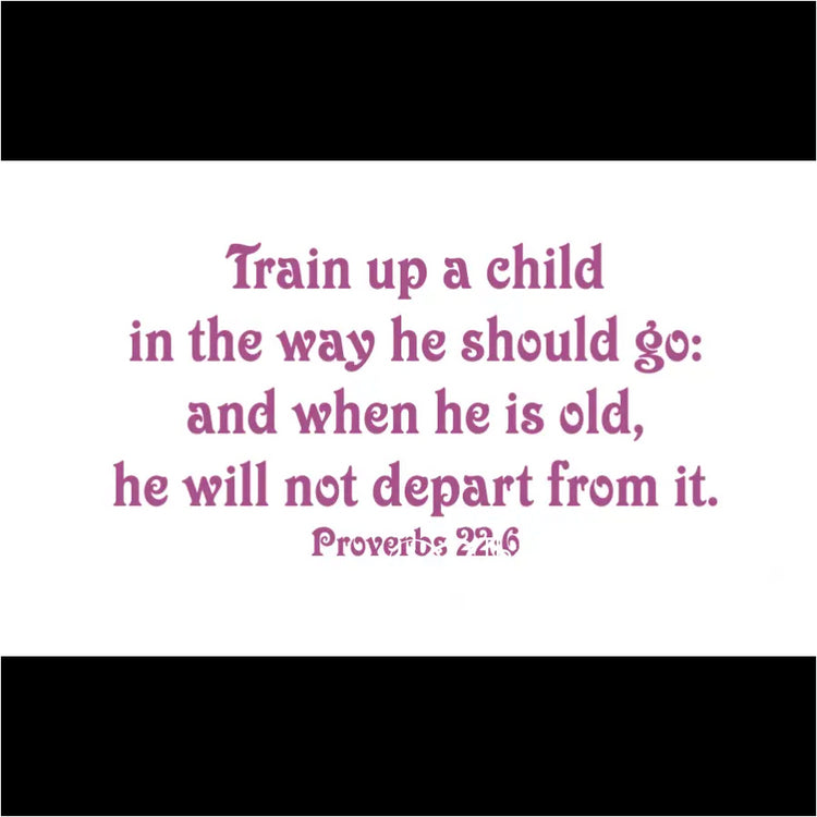 Proverbs 22:6 Train Up A Child In The Way He Should Go