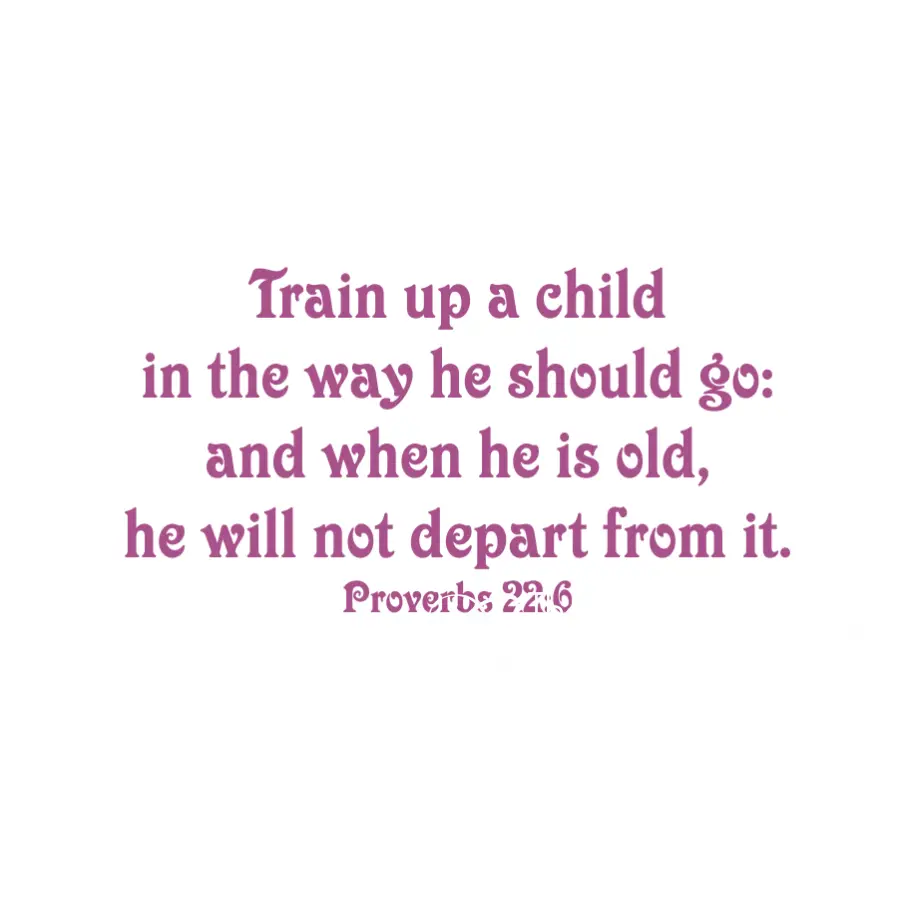 Proverbs 22:6 Train Up A Child In The Way He Should Go