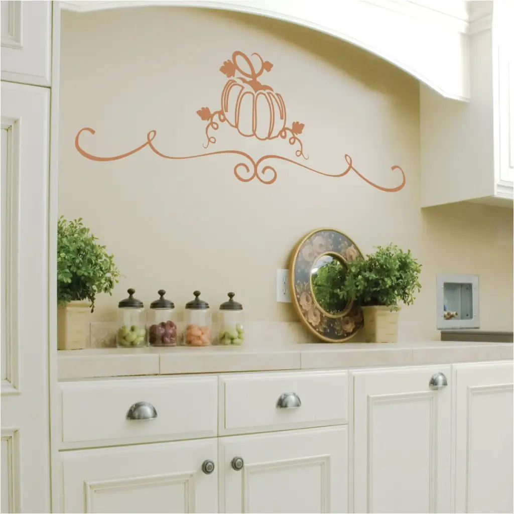 Pumpkin Vine Flourish Decal