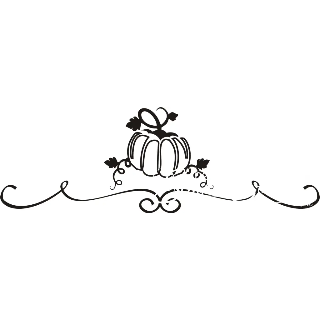 Pumpkin Vine Flourish Decal
