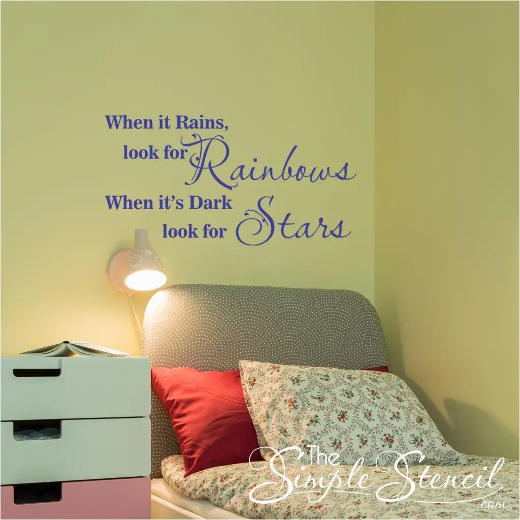 When It Rains Look For Rainbows Decal Home & Garden > Decor Decals