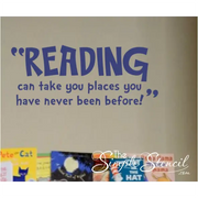 Reading Takes You Places | Library & School Wall Quote Decal