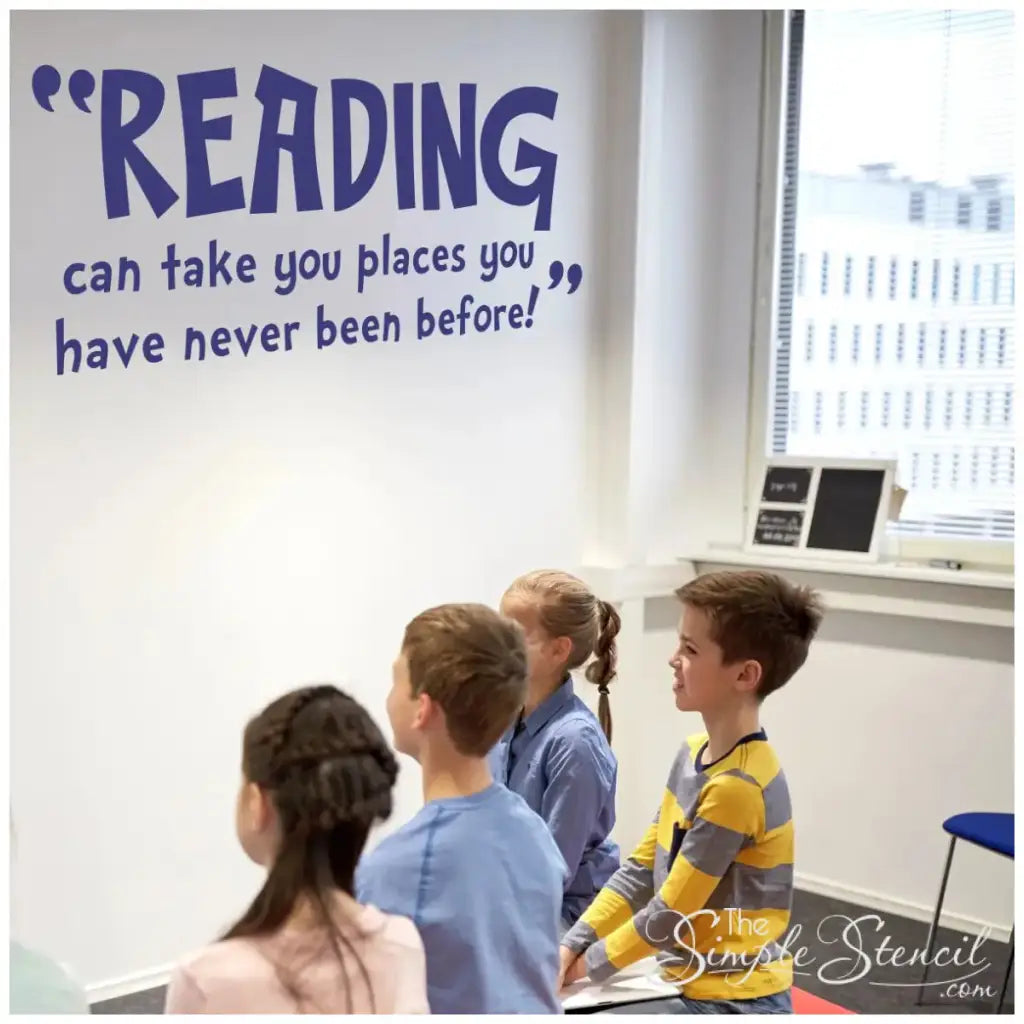 Reading Takes You Places | Library & School Wall Quote Decal