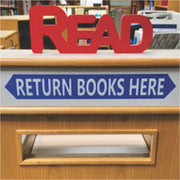 Return Books Here - Library Or School Classroom Sign Decal