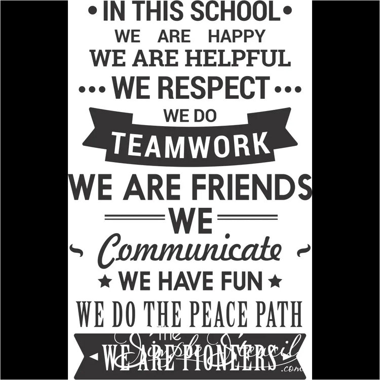 In This School Vinyl Wall Decal | Custom Art Design For The Pioneers