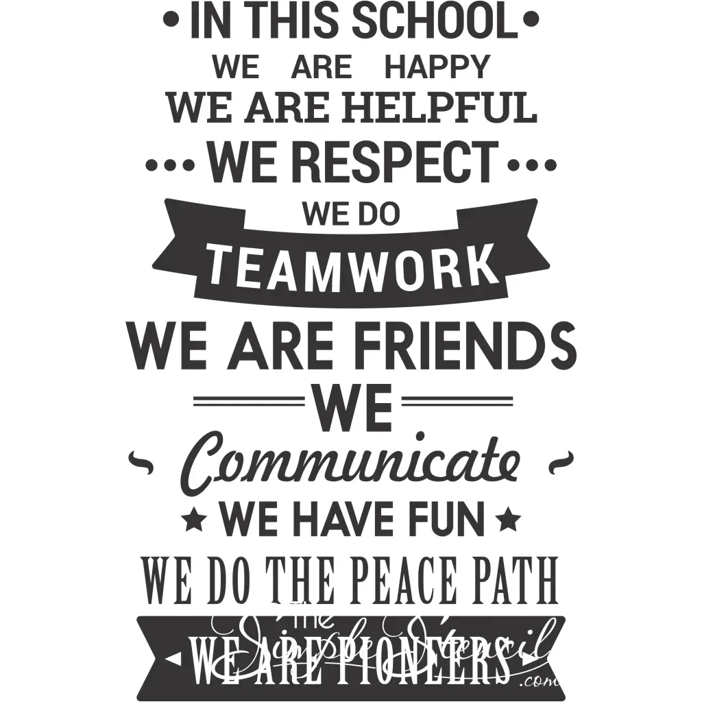 In This School Vinyl Wall Decal | Custom Art Design For The Pioneers