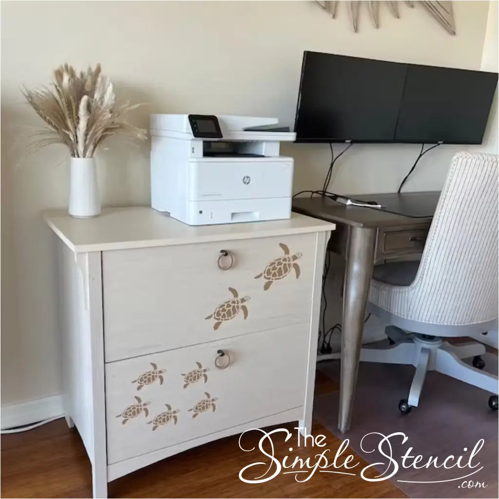 Swimming sea turtle decals: Ideal for creating a beachy or summer atmosphere in your home.