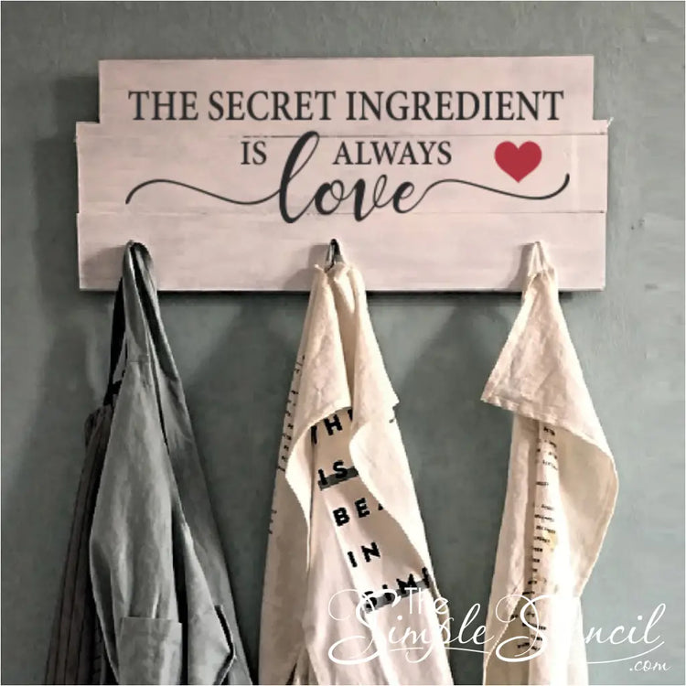 The Secret Ingredient Is Always Love Decal 22.5W X 7H