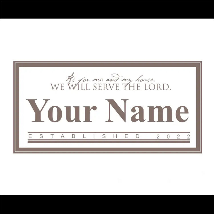 Serve The Lord Family Name Wall Monogram