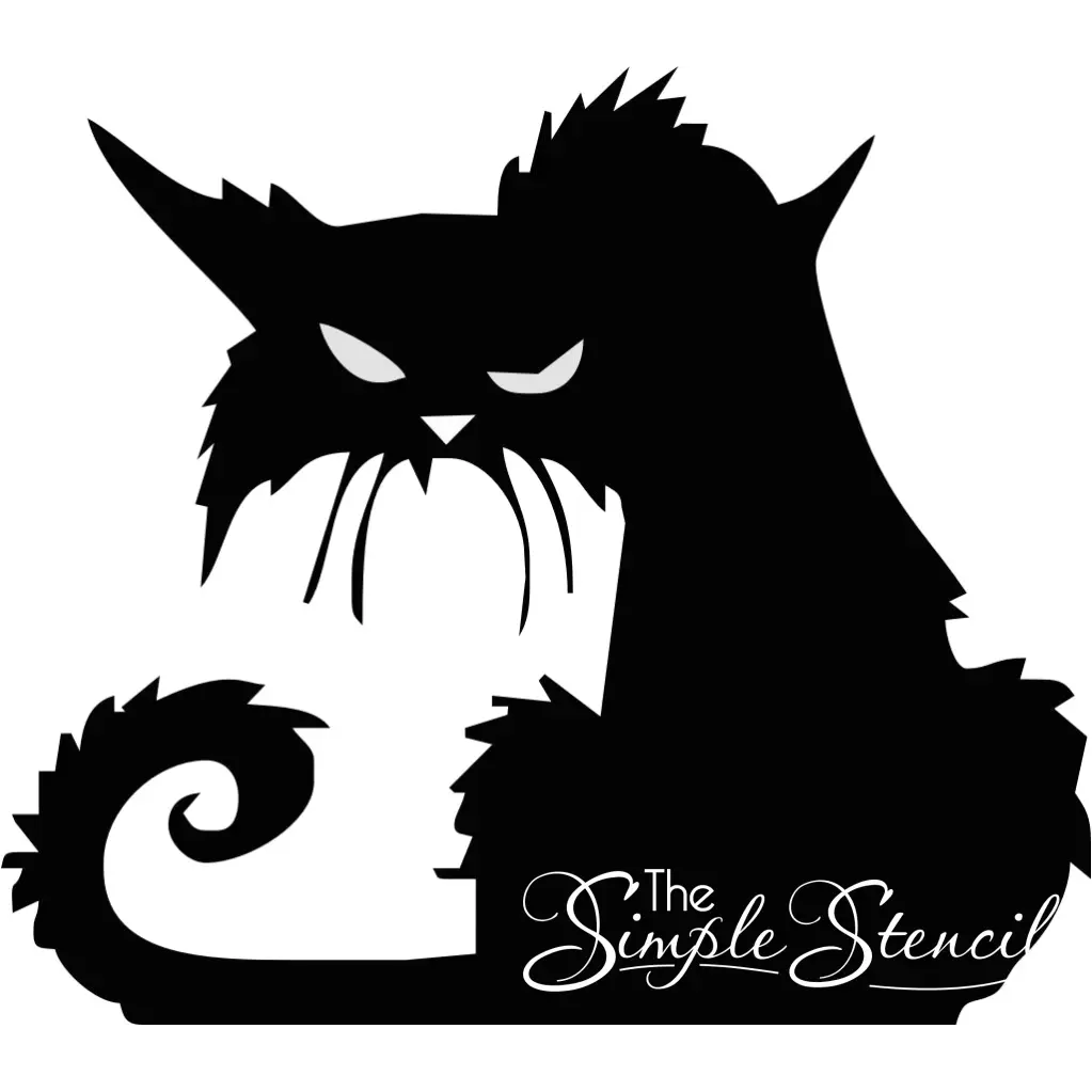 Spooky Cat Wall Or Window Decal | Halloween Art
