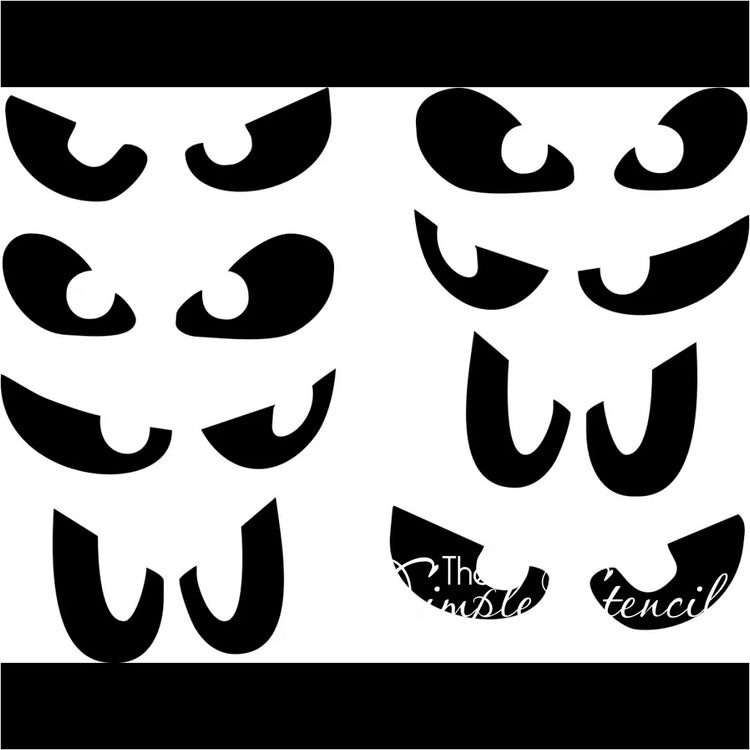 Spooky Window Eyes Halloween Decals