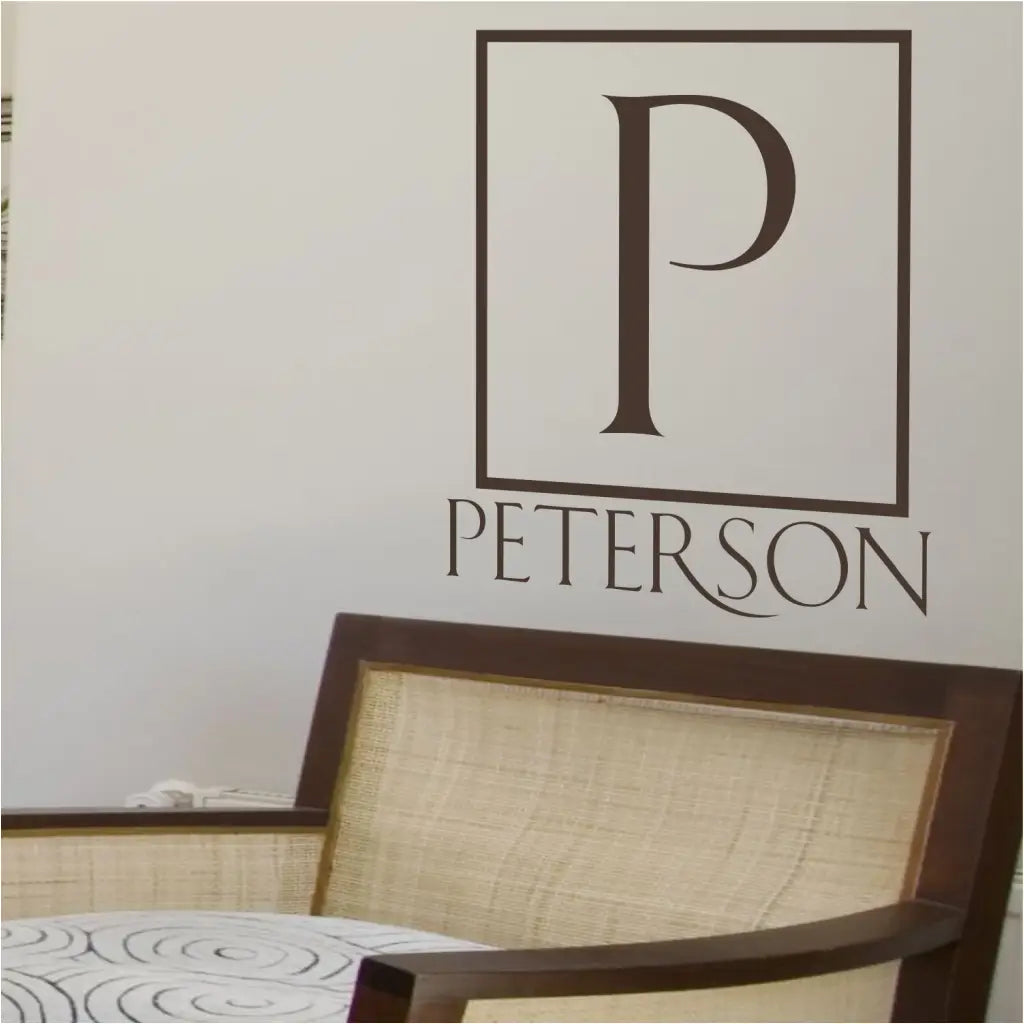 Square Modern Monogram With Name