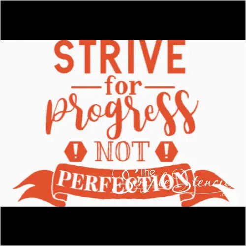 Strive For Progress Not Perfection | Goal Setting Wall Decal
