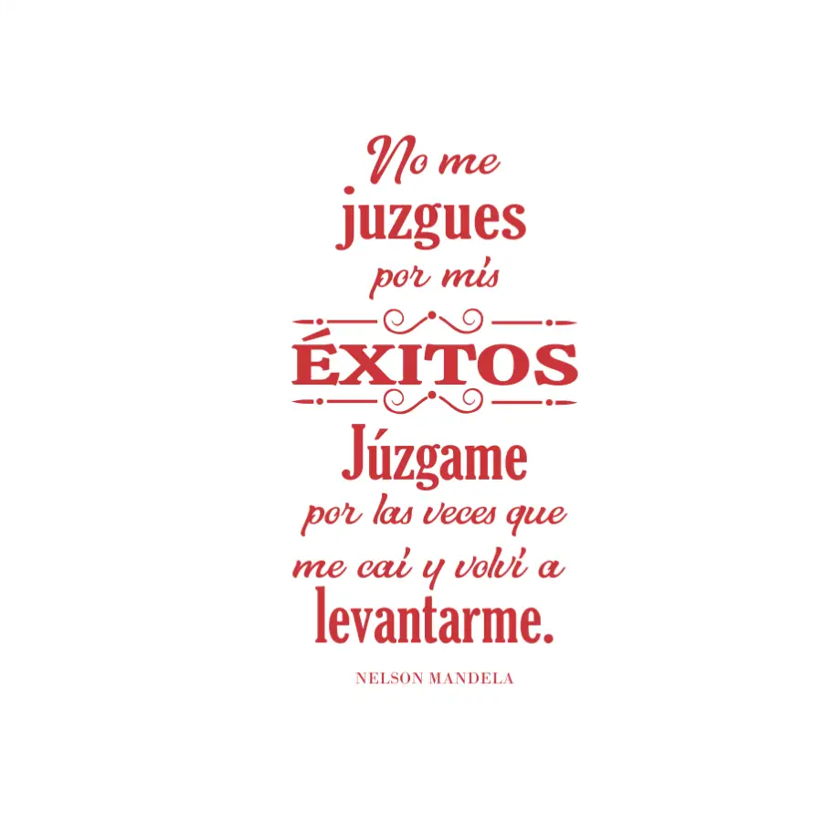 Success Quote By Nelson Mandela Wall Decal | Spanish Translation