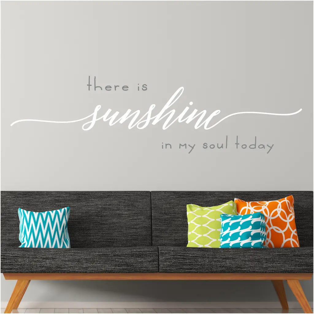 There is sunshine in my soul today. A beautiful vinyl wall decal by The Simple Stencil for your springtime or summer decorating projects!