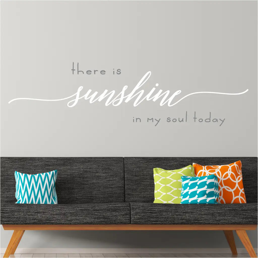 There is sunshine in my soul today. A beautiful vinyl wall decal by The Simple Stencil for your springtime or summer decorating projects!